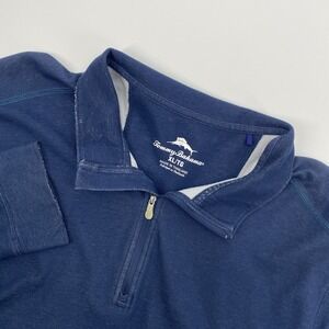 Tommy Bahama Pullover Mens Extra Large Blue 1/4 Zip Lightweight Coastal Golf XL